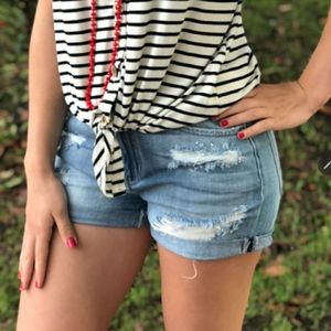 KanCan Distressed Shorts